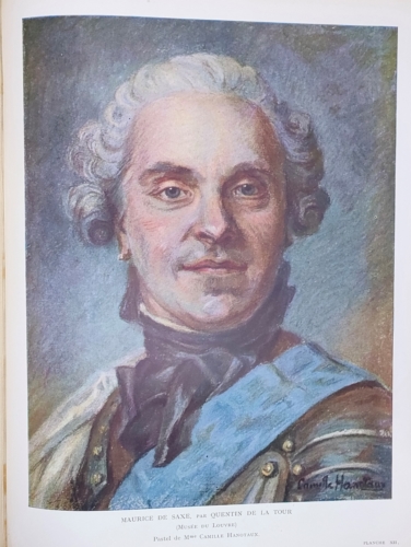 Illustrations de Camille Hanotaux dans les tomes de l'Histoire de la nation française : Maréchal de Saxe