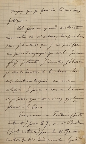 Lettre de Gabriel Hanotaux à sa femme en septembre 1888 p.4